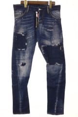 ディースクエアード DSQUARED2 SEXY TWIST JEAN SIZE 44 セクシーツイスト ジーン デニム パンツ クラッシュ加工 インディゴ 【ブランド古着ベクトル】【中古】☆AA★■261007
