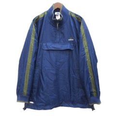 アディダス adidas 00s 00年 アノラック ハーフジップ ジャケット ネイビー オリーブグリーン XL