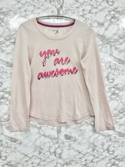 Gap Kids ギャップ キッズ 長袖ロンT カットソー ピンク スパンコール 女の子◆Size 160cm