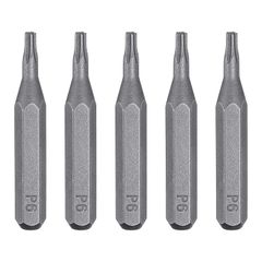 【新品】 uxcell 5本 P6 特殊ネジ用ドライバービット 4mm六角軸 28mm 磁気 ペンタローブネジ 六角ビットS2鋼 スクリュードライバービットインパクト電動ドライバー用 ドリルビット工具