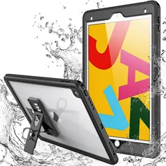 【新品】 iPad 10.2 ケース 防水 ipad 第9世代 第8世代 第7世代 カバー 全面保護 耐衝撃 防塵 薄型 軽量 スタンド機能 ストラップ付き IP68防水規格 お風呂 アウトドア ipad 7/ipad 8 /ipad9 防水ケース Temda