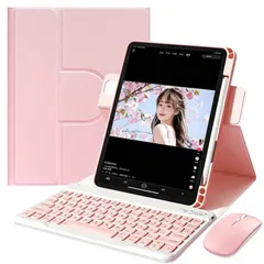 【新品】 縦置き iPad 9世代 用キーボードケース iPad 10.2インチ 第9/8/7世代 対応 マウス付き
