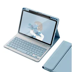 【新品】 iPad Pro 11 インチ M5/M4 キーボードケース ペンシル充電収納可能 2025/2024 iPadPro11 キーボード カバー マグネット 分離式 カラーキーボード 取り外し可能 女性向け 可愛い,ブルー