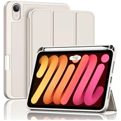 【新品】 ProCase iPad Mini A17 Pro 第7世代 (2024発売) Mini6 第6世代 (2021発売) ケース 8.3インチ ペンホルダー付き オートスリープ/ウェイク機能 耐衝撃 三つ折りスタンド 適用機種:iPad Mini A1