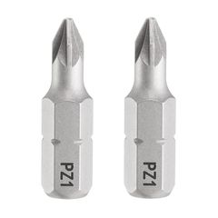 【新品】 uxcell 2本 ドライバービット PZ1 ポジドライブビット 1/4"六角軸 25mm/1" 磁気 六角ビット S2鋼インパクト ドリルビット工具 電動ドライバー用