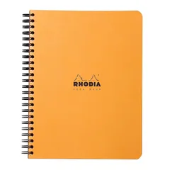 ロディア ダブルリングノート A5 160ページ 横罫 撥水カバー ミシン目入 PEFE認証取得 オレンジ RHODIA Classic cf193468 0