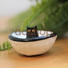 アクセサリー入れ黒猫ねこ小物入れインテリアお皿雑貨入れネコ猫グッズ置物