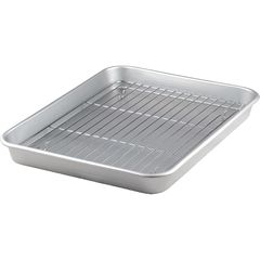 谷口金属 軽量で使いやすい バット トレー アミ付きセット 料理 34.9×27.4cm 2号 日本製 下ごしらえ 揚げ物 天ぷら 0
