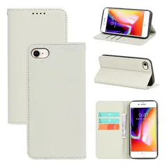 適用 iPhone SE (第2世代/第3世代) ケース 手帳型 iphone8 用 iphone7 用 手帳型 ケース (ホワイト)