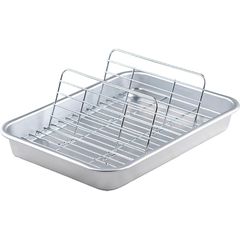 谷口金属 揚げ物を立てて油がきれる バット トレー 28.9×20.9cm S 日本製 網 取り外し可能 下ごしらえ 揚げ物名人 0
