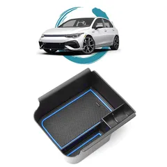 ruiya 新型 フォルクスワーゲン ゴルフ8 VW Golf 8 専用 コンソールトレイ コンソール トレイ コンソールボックス センターコンソール 小物入れ ABS素材 ガタガタ音なし ラバマット付き 収納 vw ゴルフ 8 アクセサリー 内装パーツ 0