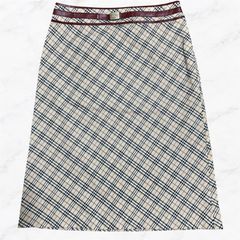定番★バーバリーブルーレーベル　スカート ベージュ×チェック柄 36