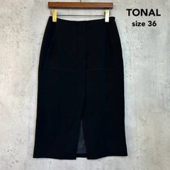 TONAL 토널 36 아웃 포켓 타이트 스커트 타이트 스커트 미모레 길이 롱 스커트 하단 펜슬 스커트 슬릿 깨끗한 사무실 캐주얼 블랙 007-120003 007120003 ★ ■◇ ◇■