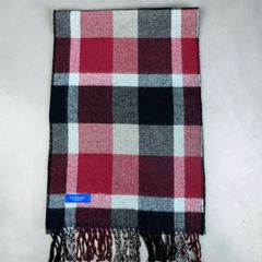 リバーシブル★ブルーレーベルクレストブリッジ チェックマフラー　赤　レッド系