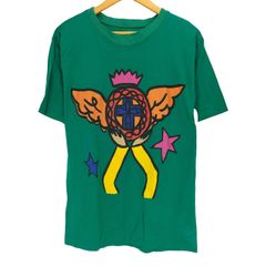 カステルバジャック CASTELBAJAC JEAN-CHARLES フロント プリント シングルステッチ S/S Tシャツ メンズ import：M 