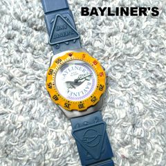 BAYLINER'S ダイバーズウォッチ イエローベゼル ブルーバンド クジラ