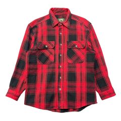 USA 古着 Stillwater Supply Co. コットン 長袖シャツ ヘビーフランネルシャツ ネルシャツ バッファローチェック メンズL レッド BG1743