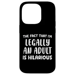 【新品】 18歳の誕生日合法的に大人になったら笑えるお笑いパーティ スマホケース iPhone 14 Pro 用