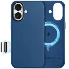 SHIELDON iPhone17 対応 ベーシックケース 本革レザー ワイヤレス充電対応 2025年発売 6.3インチ 5G ロイヤルブルー