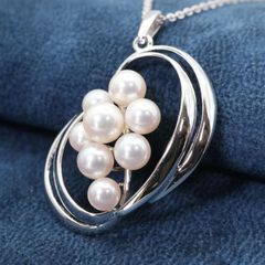 美品 ミキモト シルバー アコヤ真珠 ペンダント ネックレス/25-1377S