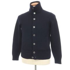 【中古】ザノーネ ZANONE CHIOTO キョート ミドルゲージ ウール スタンドカラー カーディガン ネイビー【サイズ46】【メンズ】