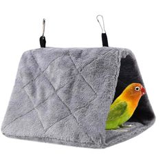 【新品】 MUYYIKA 鳥のベッド 三角寝床ハウス 小動物ハンモック インコ おもちゃ 吊り下げ暖かい巣 フック設計 天然素材 柔らかい 取り付け簡単 快適 寒さ対策