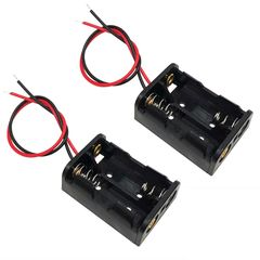 【新品】 オーディオファン 電池ボックス 単5 電池ケース 電池ホルダー 単5×2本用 3V リード線付き 2点セット 製品サイズ 38×28×14mm