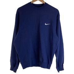 【中古】　NIKE　スウェット　長袖　トレーナー　トップス　クルーネック　裏起毛　無地　ワンポイント　スウッシュ　スポーツ　古着　/1283