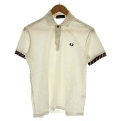 フレッドペリー FRED PERRY ポロシャツ コットン 半袖 ロゴ S 白 ホワイト F1422 /GG