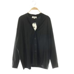アルページュ ストーリー Arpege story 25SS ラッシュカーデ カーディガン Vネック ストレッチ 2 黒 ブラック /CX ■OS