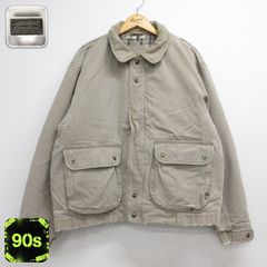 XL/古着 Eddie Bauer エディーバウアー 長袖 ジャケット メンズ 90年代 90s フラップポケット 大きいサイズ コットン ベージュ 26sep30