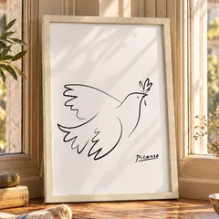 ピカソ 平和の鳩(上向き)縦画