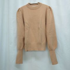 M1-04775 【Women】ZARA (ザラ) セーター 長袖 (M) / サーモンピンク 全体的にほつれ、汚れあり K-冬