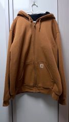 L Carhartt カーハート サーマル ジップアップ レインディフェンダー ブラウン S級 防水素材