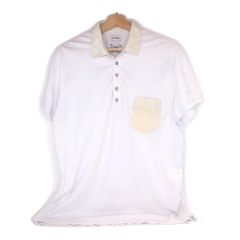 ★【DIESEL/ディーゼル】　ポロシャツ　半袖　白　ホワイト　XL　メンズ