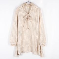 HusHusH ハッシュアッシュ ドット柄 ボウタイブラウス size 3 #3430 レディース リボン