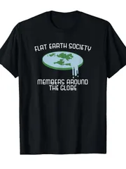 新品 送料無料 FLAT EARTH SOCIETY MEMBERS AROUND THE GLOBE T シャツ 平面地球 ユーモアグラフィック ストリート レトロ アメカジ