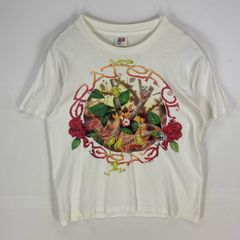 古着 90's/90年代 アンビル Anvil USA製 半袖Tシャツ グレートフルデッド バンドT クルーネック L  ホワイト系 プリント メンズ