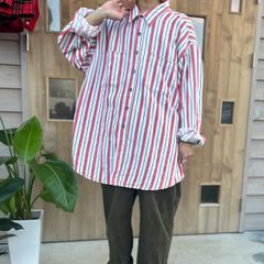 St John's Bay BIG MAC STRIPE Flannel Shirt  セントジョンズベイ ビックマック ストライプ フランネル シャツ ヘビネル