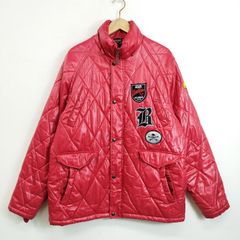 BAD BOY バッドボーイ 中綿 キルティング ジャケット 中綿 ワッペン アウター Y2K 古着 VINTAGE レッド LL J210