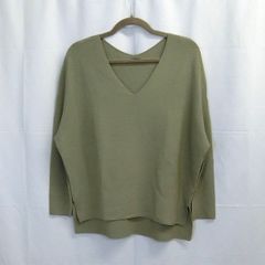 Liesse リエス ゆるVネックプルオーバー グリーン F 〇□・〇◇