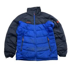 マーモット Marmot MJD-F4012 ダウンジャケット メンズ L ブルー ブラック ダウン 街使いも映える1着 800フィルパワー デサント製