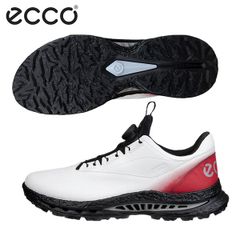 エコー BIOM C5 ボア スパイクレス ゴルフシューズ EG132614 WHITE×CHILI RED(55428)