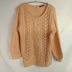 M1-04726 【Women】INGNI (イング) 長袖 ケーブルニットセーター (M)/キャンディーオレンジ 全体的に毛羽立ち有 K-冬