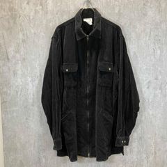 KING SIZE Corduroy Blouson キングサイズ コーデュロイ ジップアップ ブルゾン ブラック 2XL