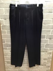 A【A24-84】◇ CASTEL BAJAC(カステルバジャック) サイズ48 スラックスパンツ　ダークネイビー　ブランドロゴ刺繍入り