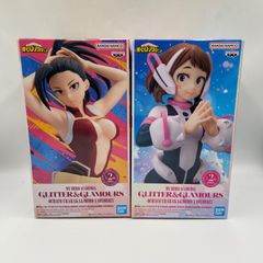 僕のヒーローアカデミア　GLITTER＆GLAMOURS　2点セット　麗日お茶子　八百万百　プライズ　フィギュア　バンダイ　バンプレスト　（ME28-5435）