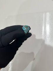 ターコイズ 七宝焼き 925シルバーリング　ヴィンテージ　シルバーアクセサリー