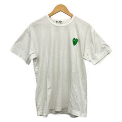 PLAY COMMEdesGARCONS(プレイコムデギャルソン) 半袖Tシャツ サイズXXL XL レディース 白×グリーン