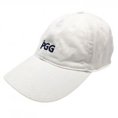 PGGパーリーゲイツ キャップ 白 ロゴネイビー FR   ゴルフウェア PEARLY GATES